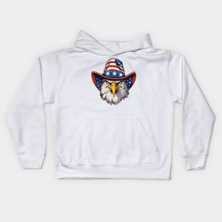 4th of July Holiday Patriotic Merica Eagle Kids Hoodie